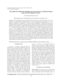 Leucaena glauca Egypt and Their Biological Activity. R.A.Hassan and Radwan, H.M.