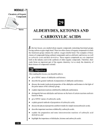 29 ALDEHYDES, KETONES AND CARBOXYLIC ACIDS I