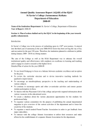 Annual Quality Assurance Report (AQAR) of the IQAC Department of Education