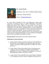 Dr. Arijit Ghosh