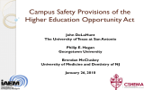 Campus Safety Health and Environmental Management Association (CSHEMA) Higher Ed Opportunity Act (HEOA)