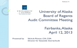 University of Alaska Board of Regents Audit Committee Meeting