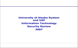 University of Alaska System and UAF Information Technology Security Review