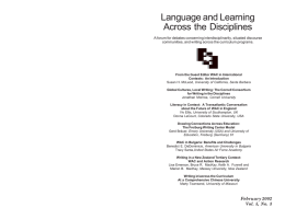 Language and Learning Across the Disciplines