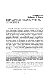 EXPLAINING  GRAMMATICAL CONCEPTS Muriel Harris Katherine E.  Rowan