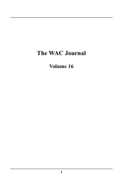 The WAC Journal Volume 16 1