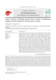 Psychology Research Singles from the Perspective of Innovative Concept