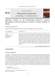 Management &amp; Engineering Empirical Studies on the Relationship Between Logistics