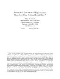 Automated Production of High-Volume, Near-Real-Time Political Event Data