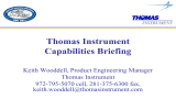 Thomas Instrument Capabilities Briefing