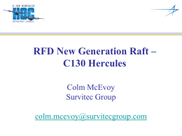 RFD New Generation Raft – C130 Hercules Colm McEvoy Survitec Group