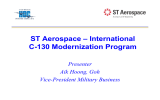 ST Aerospace – International C-130 Modernization Program Presenter Aik Hoong, Goh