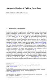 Automated Coding of Political Event Data 1 Introduction and Overview