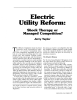 Electric Reform: Utility or