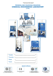 CHEMICAL ENGINEERING LABORATORY &#34;................................................................&#34;