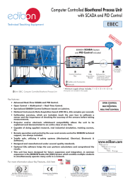 Bioethanol Process Unit with SCADA and PID Control EBEC Technical Teaching Equipment