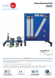 HEMP Pressure Measurement Unit www.edibon.com Technical Teaching Equipment