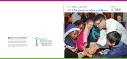 2015 Community Involvement Report MIT LINCOLN LABORATORY 2015 Community Involvement Report