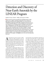 Detection and Discovery of Near-Earth Asteroids by the LINEAR Program