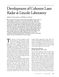 Development of Coherent Laser Radar at Lincoln Laboratory