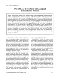 Wind Shear Detection with Airport Surveillance Radars