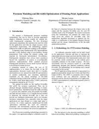 Precision Modeling and Bit-width Optimization of Floating-Point Applications