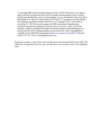 © Copyright 2006 American Meteorological Society (AMS). Permission to use... tables, and brief excerpts from this work in scientific and...