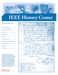 IEEE History Center I ISSUE 88, March 2012