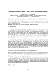 Empirical Research on Wheat Future Price by Samuelson Hypothesis