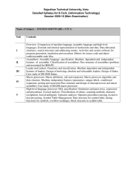 Rajasthan Technical University, Kota Detailed Syllabus for B.Tech. (Information Technology)