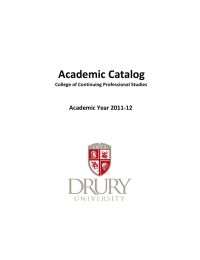          Academic    Catalog     Academic Year 2011‐12      