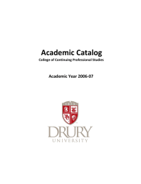          Academic    Catalog     Academic Year 2006‐07      