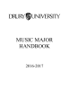 MUSIC MAJOR HANDBOOK 2016-2017