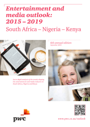 Entertainment and media outlook: 2015 – 2019 South Africa – Nigeria – Kenya