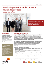 Workshop on Internal Control &amp; Fraud Awareness 2-day workshop