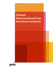 Global International tax services contacts www.pwc.com/its