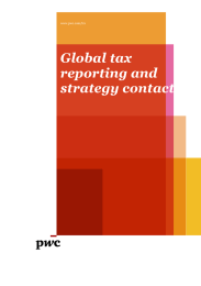 Global tax reporting and strategy contacts www.pwc.com/trs