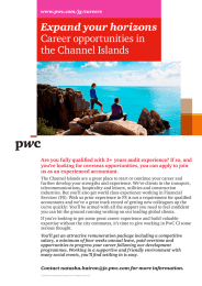 Expand your horizons Career opportunities in the Channel Islands