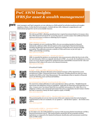 PwC AWM Insights IFRS for asset &amp; wealth management