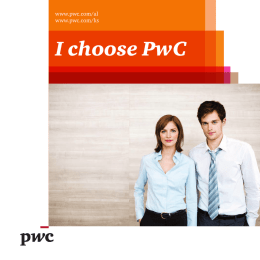 I choose PwC www.pwc.com/al www.pwc.com/ks