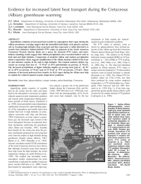 Evidence for increased latent heat transport during the Cretaceous D.F. Ufnar