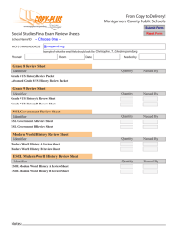 From Copy to Delivery! Montgomery County Public Schools -- Choose One --