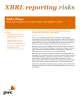 XBRL reporting risks  XBRL filings