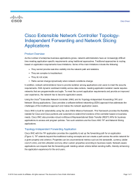 Cisco Extensible Network Controller Topology- Independent Forwarding and Network Slicing Applications Product Overview