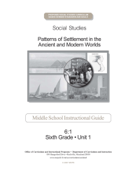 Social Studies 6:1 Sixth Grade • Unit 1 Middle School Instructional Guide