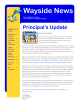 Wayside News Principal’s Update