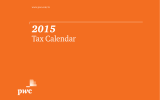 2015 Tax Calendar www.pwc.com/tz