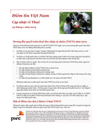 Điểm tin Việt Nam Cập nhật về Thuế