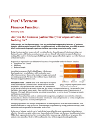 PwC Vietnam Finance Function looking for?