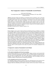 The Comparative Analysis of Sustainable Growth Pattern